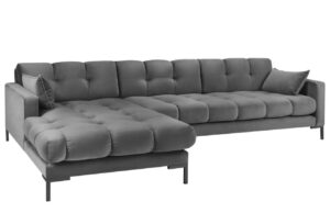Micadoni Sametová rohová pohovka Mamaia 293 cm