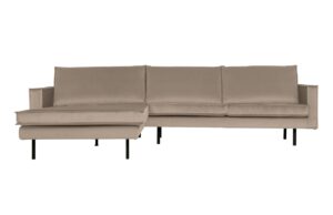 WOOOD Sametová rohová pohovka Raden 300 cm