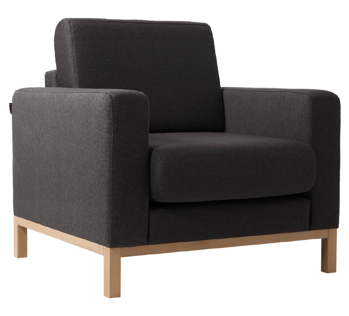 Nordic Design Antracitově šedé látkové křeslo Skandi