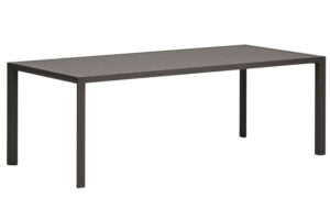 Šedý kovový zahradní jídelní stůl Kave Home Culip 220 x 100 cm