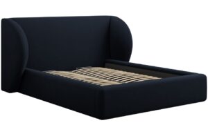 Micadoni Sametová postel Miley 140 x 200 cm s úložným prostorem