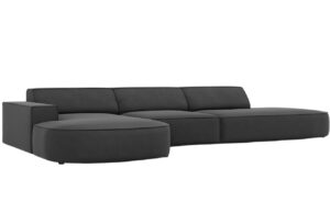 Micadoni Sametová rohová pohovka Jodie 342 cm