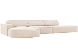 Micadoni Sametová rohová pohovka Jodie 342 cm