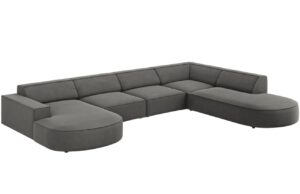 Micadoni Sametová rohová pohovka Jodie 364 cm