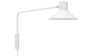 Bílé kovové nástěnné světlo Kave Home Aria 86 cm