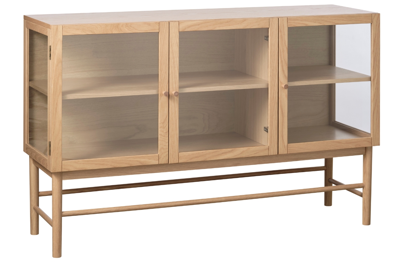 Unique Furniture Dubová vitrína Elba 88 x 140 cm