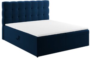 Micadoni Sametová boxspring postel Mamaia 160 x 200 cm