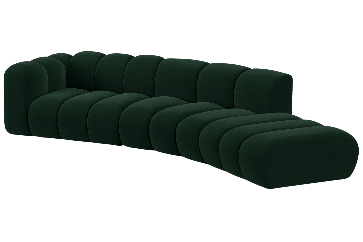 Micadoni Sametová pohovka Lupine 335 cm