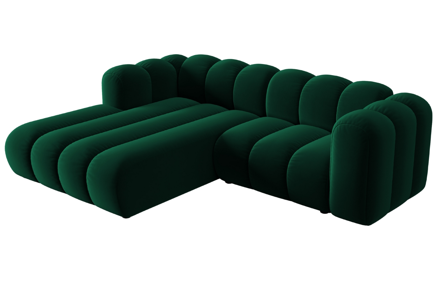 Micadoni Sametová rohová pohovka Lupine 228 cm