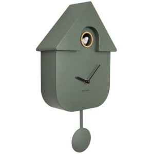 Present time Zelené kukačkové hodiny Modern Cuckoo