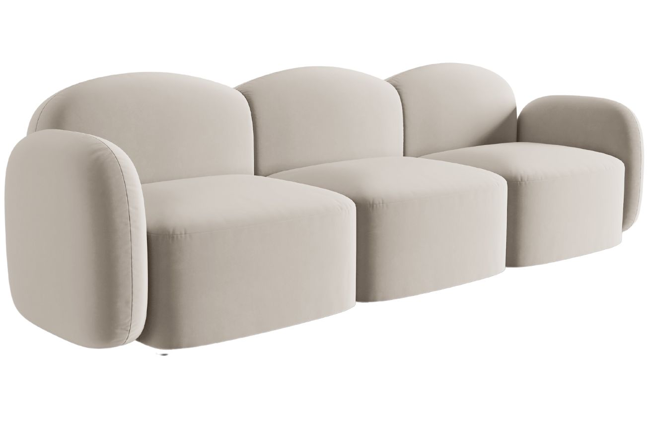 Micadoni Sametová pohovka Blair 274 cm