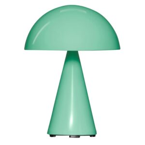 Zelená kovová nabíjecí stolní lampa Hübsch Mush 20 cm