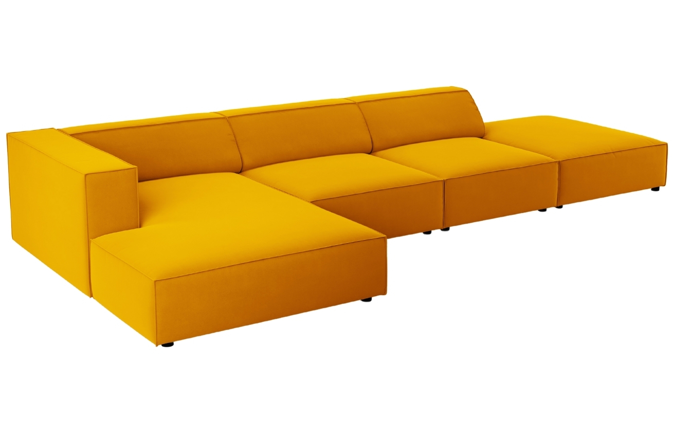 Cosmopolitan Design Sametová rohová pohovka Arendal 341 cm