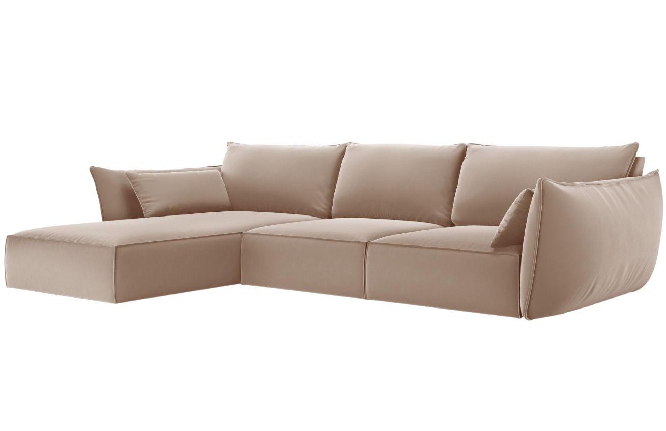 Micadoni Sametová rohová pohovka Kaelle 308 cm