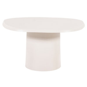 By-Boo Bílý hliníkový konferenční stolek Sten 71 x 57 cm