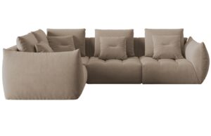 Micadoni Sametová rohová pohovka Bloom 316 cm