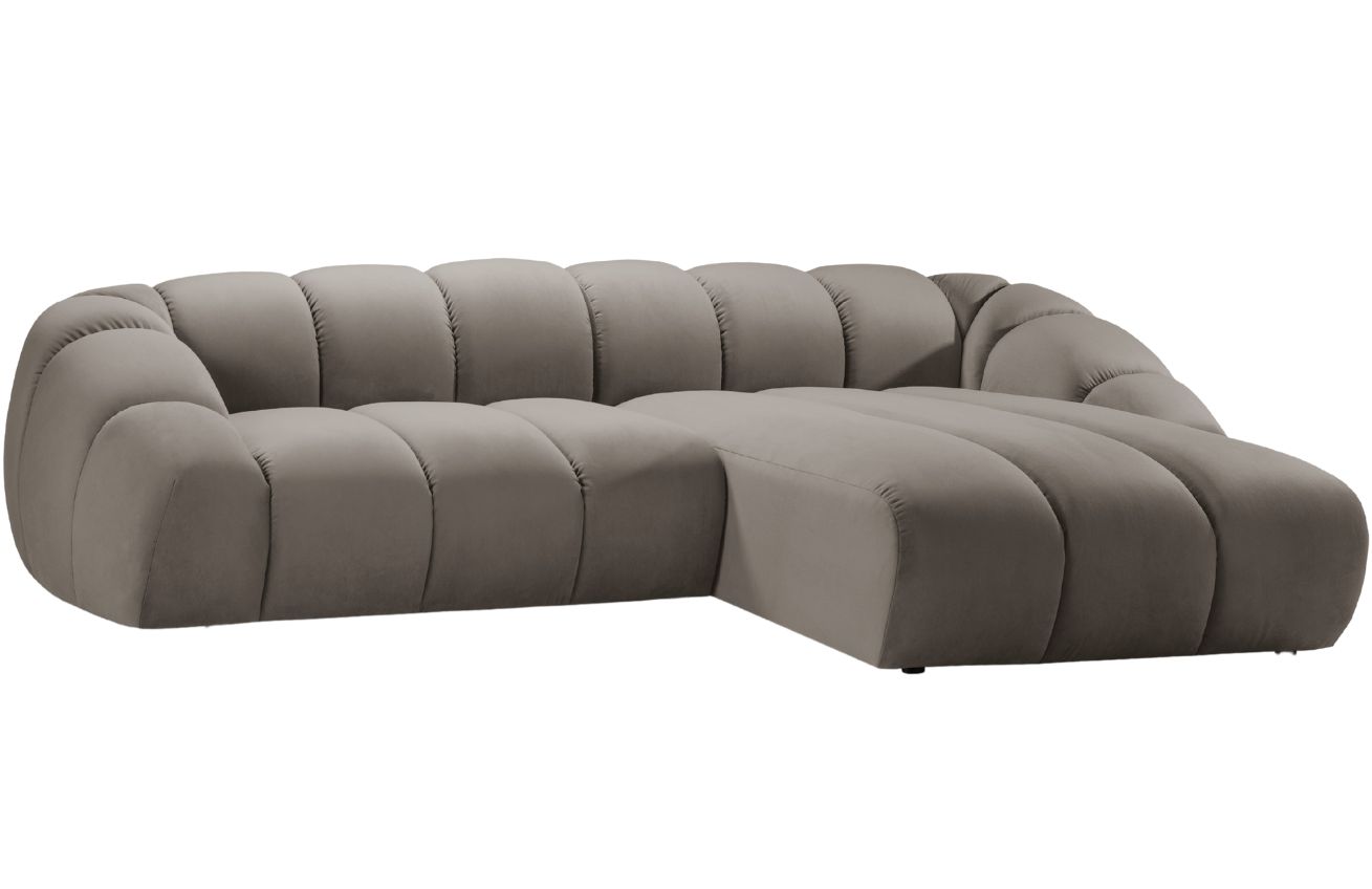 Micadoni Sametová rohová pohovka Diana 334 cm