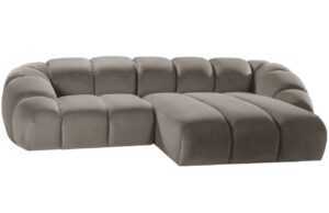 Micadoni Sametová rohová pohovka Diana 294 cm