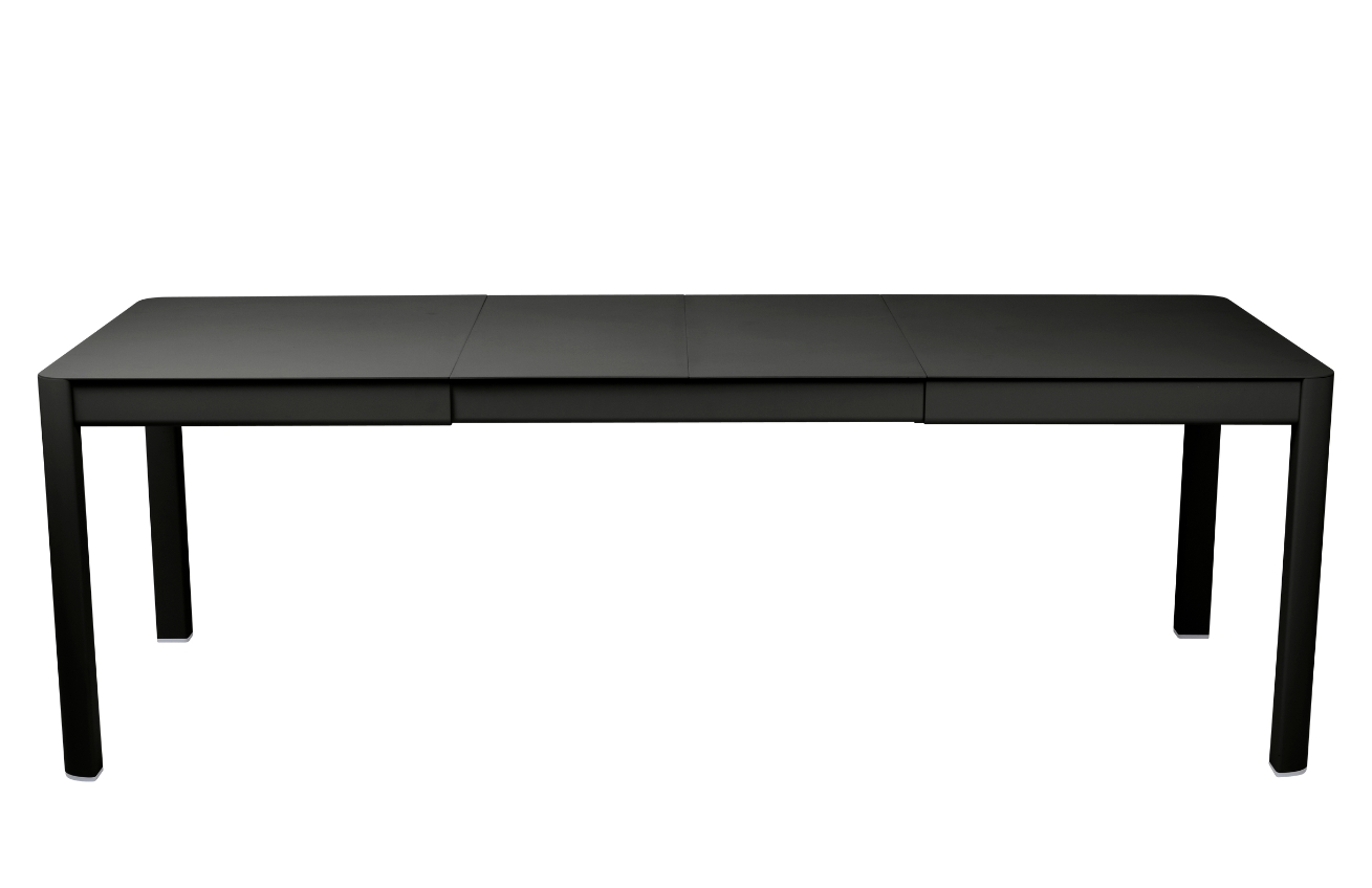 Černý kovový rozkládací zahradní stůl Fermob Ribambelle 149/234 x 100 cm