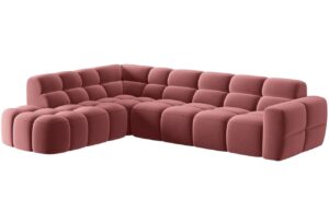 Micadoni Sametová rohová pohovka Lisa 293 cm
