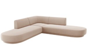 Micadoni Sametová rohová pohovka Miley 248 cm