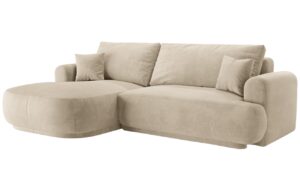 Micadoni Sametová rozkládací pohovka Ella 271 cm