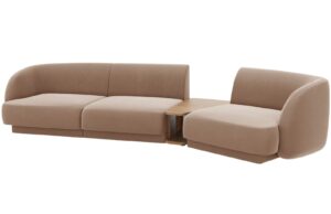 Micadoni Sametová pohovka Miley 303 cm