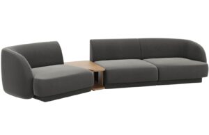 Micadoni Sametová pohovka Miley 303 cm