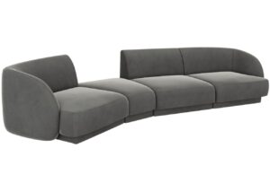 Micadoni Sametová pohovka Miley 327 cm