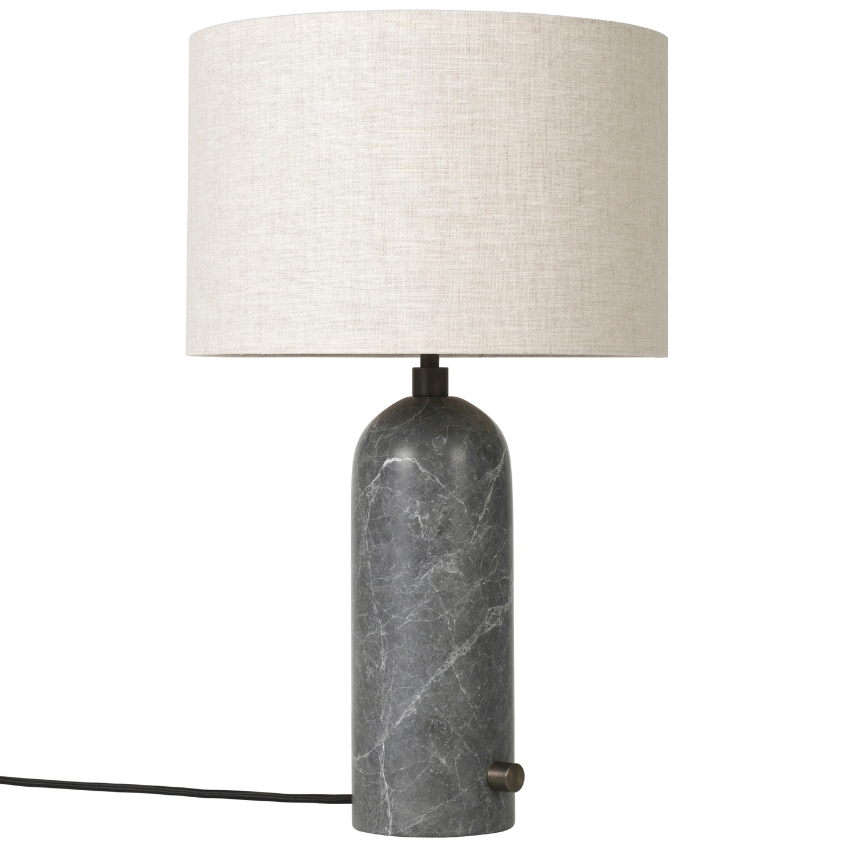 GUBI Mramorová stolní lampa Gravity 49 cm