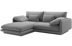 Micadoni Sametová rohová pohovka Torino 220 cm