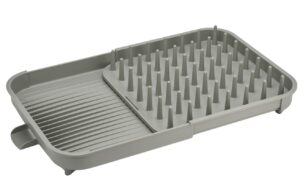 Joseph Joseph Šedý plastový odkapávač na nádobí Duo