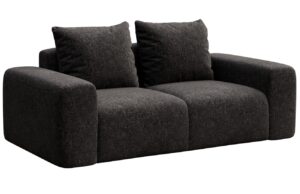 Rodier Antracitově šedá čalouněná dvoumístná pohovka Monce 212 cm