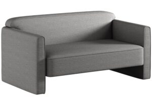 Micadoni Šedá dvoumístná pohovka Abby 140 cm