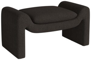 Bolia Tmavě hnědá bouclé podnožka Mielo 83 x 52 cm