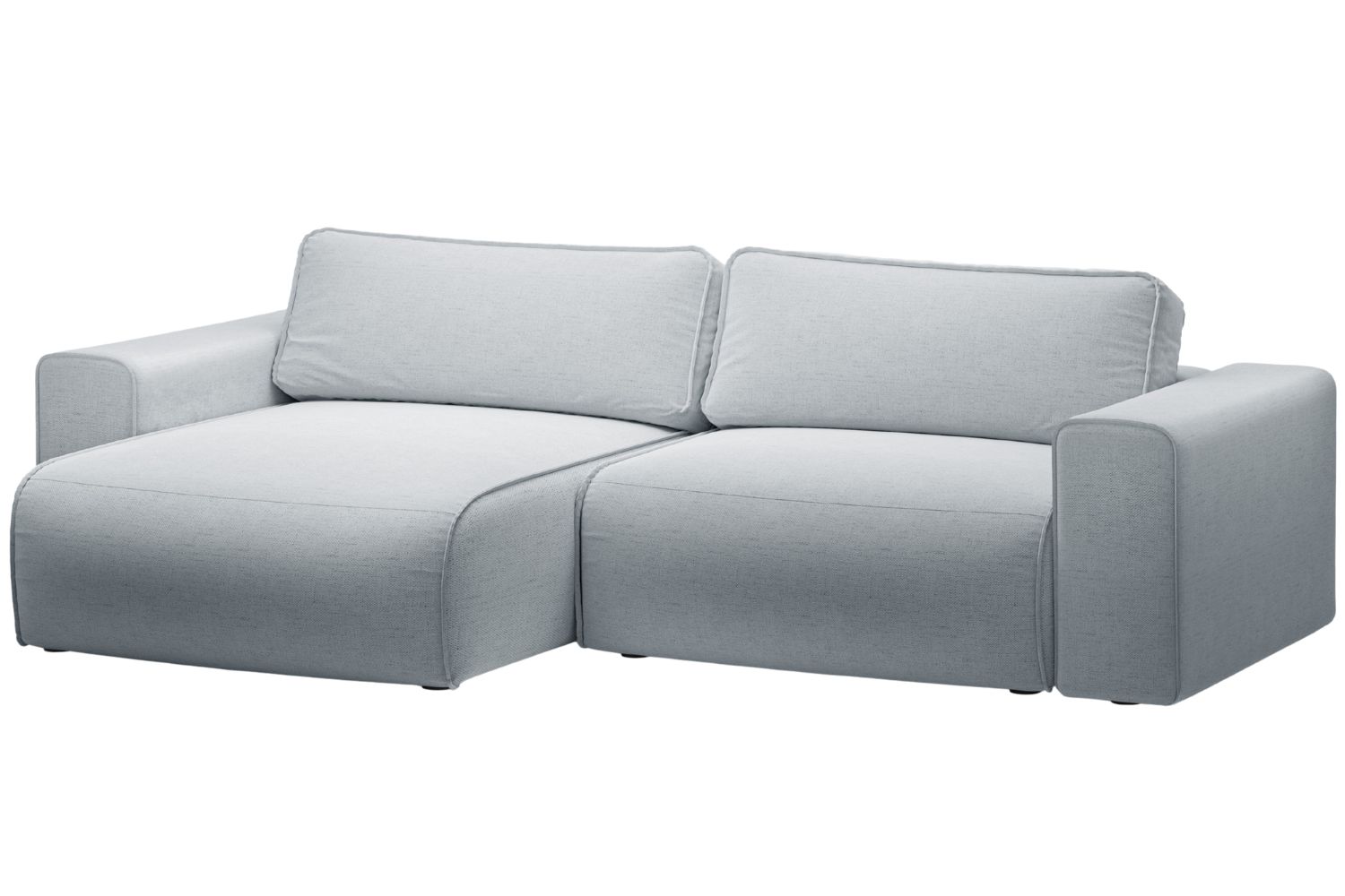 Micadoni Světle šedá rozkládací pohovka Victor 246 cm