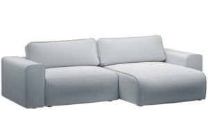 Micadoni Světle šedá rozkládací pohovka Victor 246 cm