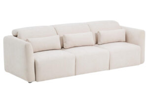 Kave Home Béžová trojmístná pohovka Lares 255 cm s elektrickým posuvem