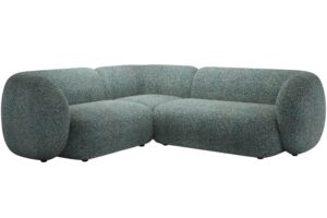 Micadoni Modrá rohová pohovka Kate 252 cm