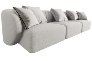 Maison Heritage Světle šedá trojmístná pohovka Chiara 266 cm