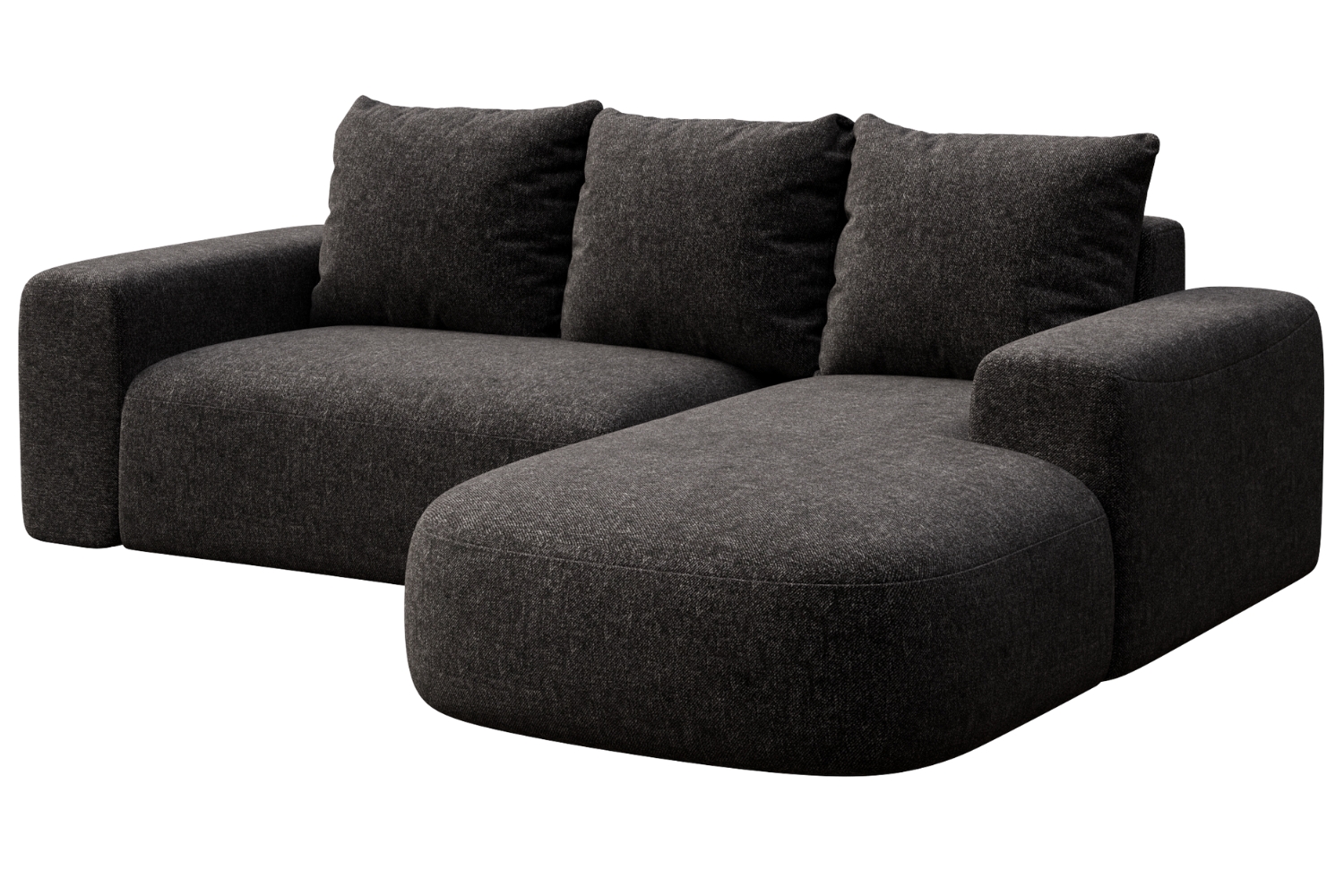 Rodier Antracitově šedá rohová pohovka Monce 255 cm