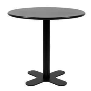 White Label Černý zahradní bistro stolek SANJAY 80 cm