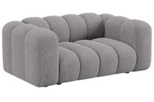 Micadoni Šedá dvoumístná pohovka Lupine 170 cm