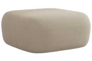 Windsor & Co Béžová sametová podnožka Aldrin 90 x 88 cm