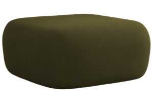 Windsor & Co Zelená sametová podnožka Aldrin 90 x 88 cm