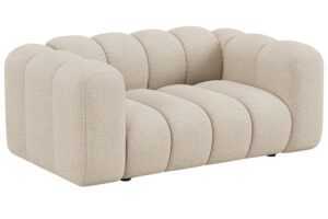 Micadoni Béžová bouclé dvoumístná pohovka Lupine 170 cm