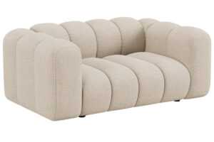 Micadoni Béžová bouclé dvoumístná pohovka Lupine 170 cm