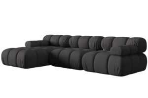 Micadoni Šedá rohová pohovka Bellis 282 cm