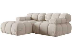 Micadoni Světle béžová rohová pohovka Bellis 188 cm