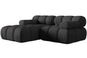 Micadoni Šedá rohová pohovka Bellis 188 cm